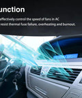 Interior of car showing AC airflow with HVAC Blower Motor Resistor Kit With WPT688 Connector Wire Harness For Ford Expedition 2009 2017, F-150 2009 2014