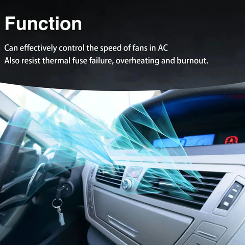 Interior of car showing AC airflow with HVAC Blower Motor Resistor Kit With WPT688 Connector Wire Harness For Ford Expedition 2009 2017, F-150 2009 2014