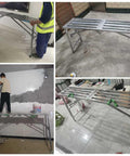 Adjustable Folding Scaffold Ladder Platform Work Stool 160x30cm 63x11.8in in use during home improvement tasks