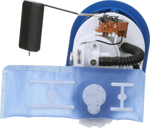 Top Shelf Oem Standard Fuel Pump Module Assembly showing black float and blue filter, designed for reliable engine performance.