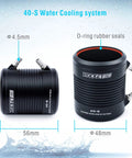 Rock Solid Brushless RC Boat Motor With Heavy Duty Water Cooling Jacket 40-S water cooling system with O-ring seals, 56mm and 48mm size.