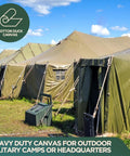 Waterproof Canvas Tarp Cover 21oz Heavy Duty Duck Cloth Waxed Tarpaulin With Rustproof Brass Grommets for outdoor military tents.