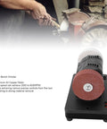 Compact 3 Inch Mini Bench Grinder Delivering Straight Up Heavy Duty Performance With Slick Variable RPM Control And A Real Deal Copper Motor, showing dual grit wheels.