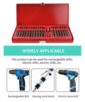 Tough As Nails 40 Piece Hexagon Wrench Socket Set Crafted From Hardened Chrome Vanadium Steel designed for auto repair in a red toolbox.