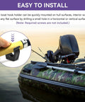 1 Inch Black Boat Ladder Clips Set Of Four Durable Marine Ladder Pole Holder Bracket Mounts Ideal For Boats Yachts RVs