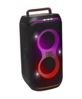 Portable Party Speaker With Foldable Handle And Pro Sound, Club 120 Delivers Dope Bass, Futuristic Light Show, Black