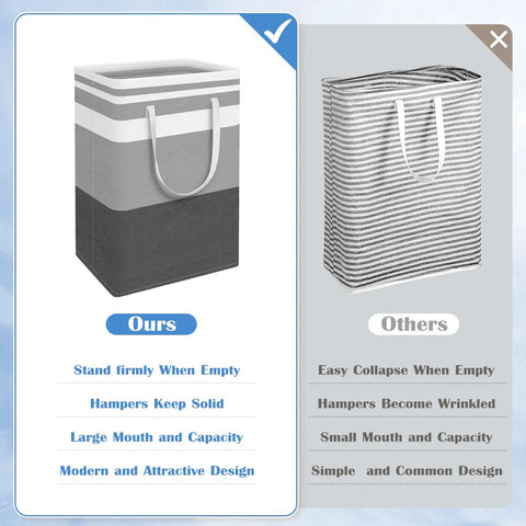 These Collapsible Laundry Baskets Are A Straight Up Game Changer For Dorm Spaces. Set of modern fabric hampers with handles.