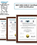 Certification documents for Three Function Pull Down Kitchen Faucet Head Replacement With 12 Adapters Chrome Finish for Moen Delta Kohler Sinks NSF ANSI CAN 61 cUPC