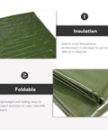 Green Emergency Blanket Set with focus on insulation and foldable features for versatility, from Emergency Blanket Set With Green Aluminum Thermal Rescue Blanket And A Carry Bag For Camping And Hiking Survival Warmth In Outdoor Emergencies Lightweight And Compact With A Foldable Carry Bag For Hiking Camping Running And Disaster Prep.