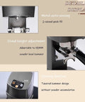 Detailed display of Automatic 58mm Coffee Tamper Machine With Adjustable Espresso Pressure features and cleaning function.