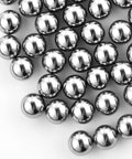 Professional Grade 25 Pack 1/4 Inch Chrome Steel G25 Precision Ball Bearings arranged closely for heavy duty garage mods.