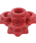 4 Pack Red Plastic Dumbbell Self Locking Nuts Barbell Accessory For Quick Weight Changes Durable Anti Skid Locking Nuts Universal Fit For Secure
