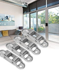 4Pcs Rock Solid Sliding Door Rollers 0.4 Inch Stainless Steel Double Drive Wheel Pulley for patio door track replacement.