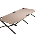 Trailhead II Large Folding Camping Cot With Easy Setup And Takedown, Supports Up To 300 Lbs, Stands 6 Ft 2 In Tall, beige color