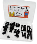 45 Piece 1/4 20 Countersunk Head Socket Cap Screw Assortment Kit With Allen Keys Black Grade 10.9 Carbon Steel Machine Bolts Flat Hex Bolt Set Heavy Duty Fasteners Diy Repair Solid Build Job Rock Solid Reliability Killer Quality Value, open case