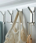 Rustproof Self Adhesive Towel Hooks Set Six Pack for Bathrooms and More No Drill Stick On Stainless Steel Robe Hooks Towel Hanger