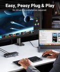 USB Three Point Zero Switch For Two PCs To Share Keyboard Mouse Printer Scanner And Other USB Devices With Four Ports