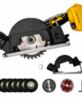 Heavy Duty Circular Saw Packin Serious 20000 RPM High Speed Power And Seamless 4 Speed Control Settings For Precision Cuts, includes blades.