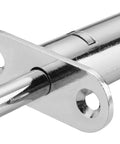 Kickback Style Push Plunger Cabinet Locks Dead Nuts Secure Heavy Duty Brass Steel Drawer Latch With Keys Stainless Finish close-up view