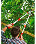 Lightweight Telescoping Anvil Lopper With Extension Handles Reaching To Thirty Five Point Five Inches Premium German Steel Blade used for tree branch trimming.