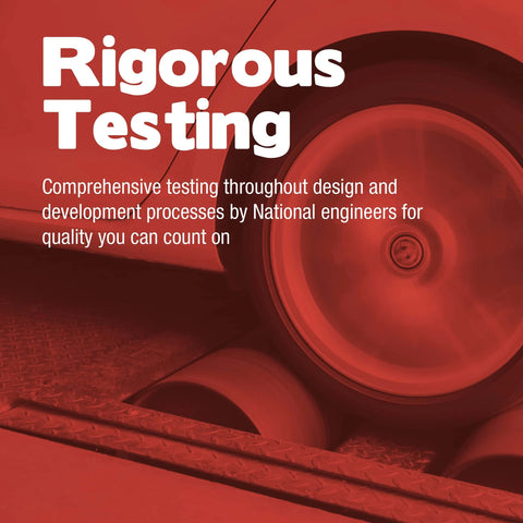 Close-up of a car wheel on a testing rig, depicting rigorous testing for automotive components.