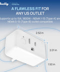 Matter Certified Smart Outlet With Precise Power Monitoring And Dead Simple Pairing in white, designed for any US outlet.