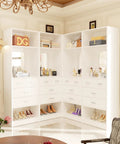 Totally Versatile White Modular Closet System With Drawers, Heavy Duty wardrobe organizer featuring shelves and drawers in modern setting.