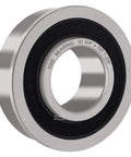 Ten Pack Top Shelf Lawn Mower Wheel Flanged Bearings With Grease Seal 3/4 Inch Bore And 1 3/8 Inch Outer Diameter view of chrome steel bearing.