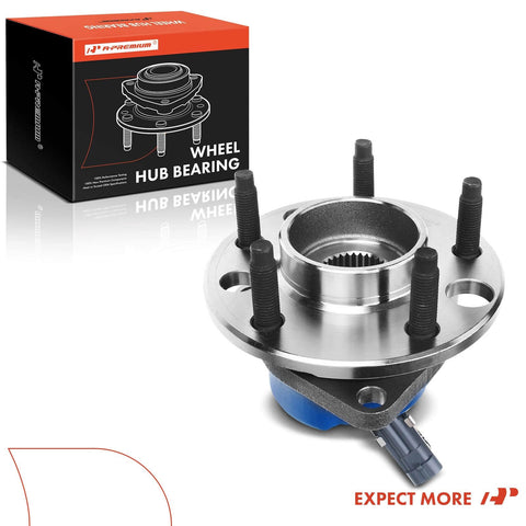 Front wheel hub bearing assembly (single) with ABS sensor 5-lug fits Buick Century LeSabre Riviera Cadillac Chevrolet 1991-1999