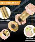 Tough As Nails Heavy Duty Assorted Hex Nut And Bolt Kit Packed With 626 Pieces Grade 8.8 High Tensile Steel Yellow Zinc Plated bolts and washers