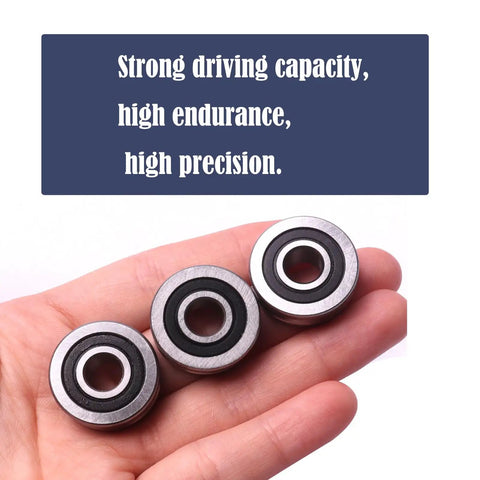 Premium U Groove Ball Track Guide Bearing Double Row Angular Contact Roller Sealed High Precision LFR5086 8X24X11MM in hand