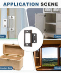Hella Sturdy 3 Pack Non Mortise Door Hinges Two By One Inch Bifold Butts With Red Copper Finish on a door and cabinet