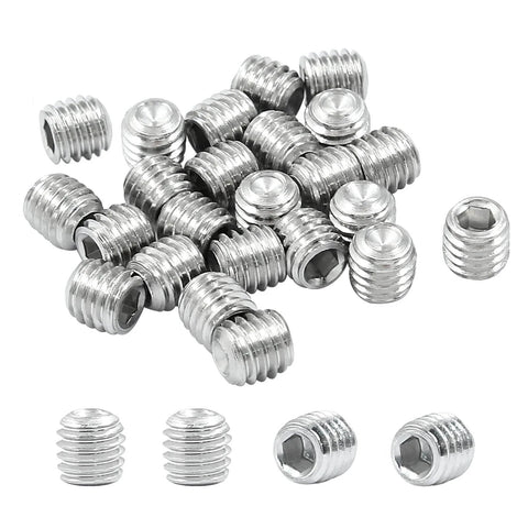 25 Pcs 10 32 Hex Socket Cup Point Grub Screws Set Stainless Steel 304 Internal Hex Drive Headless Set Screws for Door Handles Bathroom Garage For Durable Domestic And Industrial Use