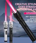 Refillable Butane Torch Lighter With Safety Lock And Adjustable Red Blue Jet Flame Windproof For Candles Campfires BBQ