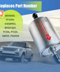 Three Eighth Inch Magnetic Inline Transmission And Power Steering Filter Replacement For Universal Light Trucks And Cars Replaces 3810000 58953 TF101M with SUV in background