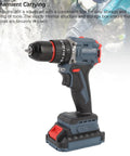 Heavy Duty Cordless Drill Driver With 1500 Rpm Max Spin And 25 Torque Settings High Low Gear Reversible Operation No Sweat Performance Rock Solid Go Getter For Garage Fixes And Weekend Builds, showing side view and ergonomic grip.
