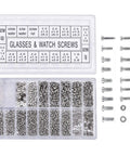 Premium Stainless Steel Glasses Screws Repair Kit With Micro Nuts Washers Hardware Set For Spectacles Watches And Gadgets 1000 Piece Collection in organized storage box