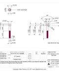 Technical drawing of Rock Solid Pack Of 10 Grade 2 Titanium Socket Head Cap Screws 10-32 X 1-1/2 Inch Unf Thread specs.