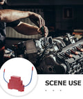 Automatic Vehicle Fire Suppression Sticker With Smart Sensor Engine Activation Compact Ten Gram Aerosol Extinguisher Patch For Trucks And Boats Road Ready Weatherproof Safety Shield installed on a vehicle engine.