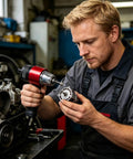 Mechanic uses Rivet Nut Adapter Kit For Cordless Drill, Quick-Change Blind Riveter Insert, Nut Tool For Auto And Metalwork (Red)