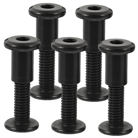 Heavy Duty 10 Pack Countersunk Binding Screws And Barrel Nuts For Furniture Hardware And Photo Album Crafting With Dang Solid Metal Construction And Sweat Free Assembly For Everyday Diy Tasks, black screws.
