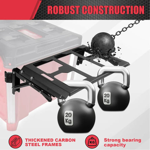 Aluminum Toolbox Side Panel With Folding Storage Tray For Modular Tool Systems Locking Flip Out Panel For Truck Or Wall Mount Built Tough Aluminum Construction For Mobile Shop Or Garage Use