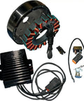 Heavy Duty Alternator Kit With Bulletproof Voltage Regulator And Street Proven Stator For Harley Flh And Flt Machines Years 2009 To 2010 featuring stator and regulator components.
