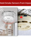 Image showing a Chrome Sprinkler Head Protector Guard For Ceiling Installations 1/2 Inch And 3/4 Inch mounted to prevent damage.