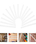 Heavy Duty Drywall Anchors Kit 300 Pcs Plastic Wall Expansion Anchors arranged in fan shape, with tools and case detail