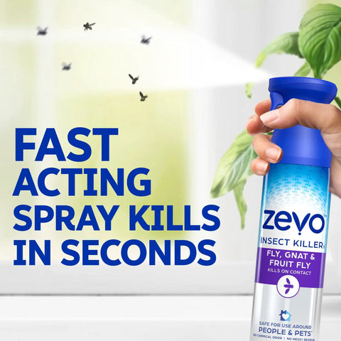 Fast Acting Flying Insect Killer Spray Tough Love Formula For Home Nukes Fruit Flies Gnats House Flies And Mosquitoes On Contact With Reliable Pump Trigger In A solid bottle with sprayer targeting flying insects.