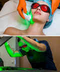 Heavy Duty OD6 Plus Laser Safety Glasses Pulling Double Duty With Kickass Blue Green UV Filtering To Protect Your Peepers On Every Serious Cnc Or Fiber Workshop Build used in laser treatment and CNC setup.