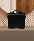 Hella Practical PP Plastic Toolbox With Secure Lock, Savage Electric Drill Carry Case shown closed on a wooden table.