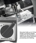 Magnetic Base Stand for Digital Comparators With V-Shaped Design, Heavy-Duty 33lb Load Capacity, Metal Switch Base, Compact Calibration Rig for Precision Equipment on milling machine