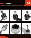 Product details of Complete 8-Piece Front End Suspension Rebuild Kit For BMW E46 Models showcasing components like ball joints and bushings.